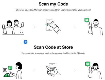 Scan code for payment with LINE pay