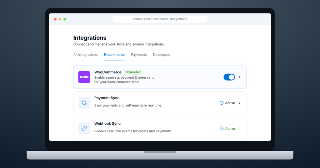 WooCommerce plugin on a laptop